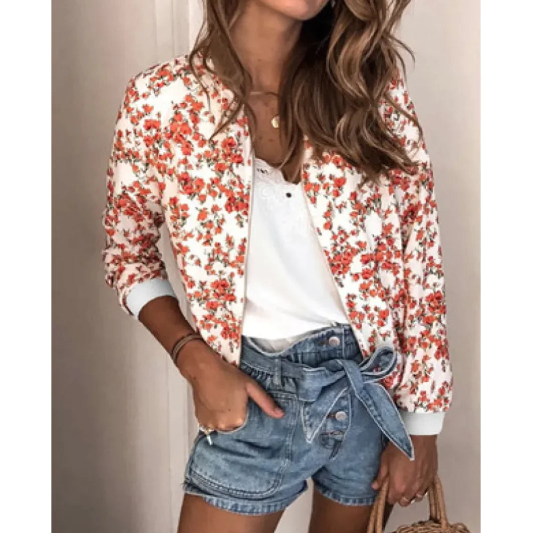 Fashion Vibe™ Flower Soft – Floral Casual Jacket