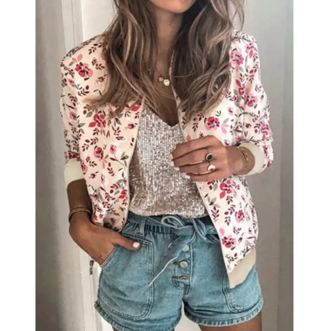 Fashion Vibe™ Flower Soft – Floral Casual Jacket