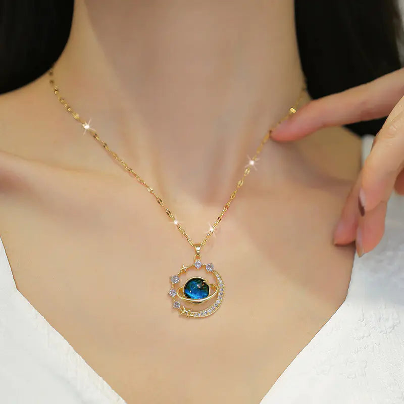 Fashion Vibe™ Women Chain – Planet Pendant Necklace