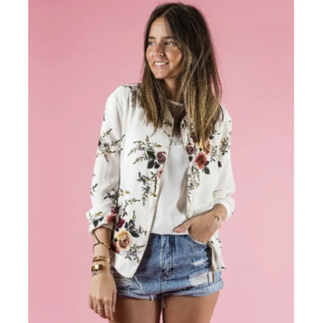 Fashion Vibe™ Flower Soft – Floral Casual Jacket