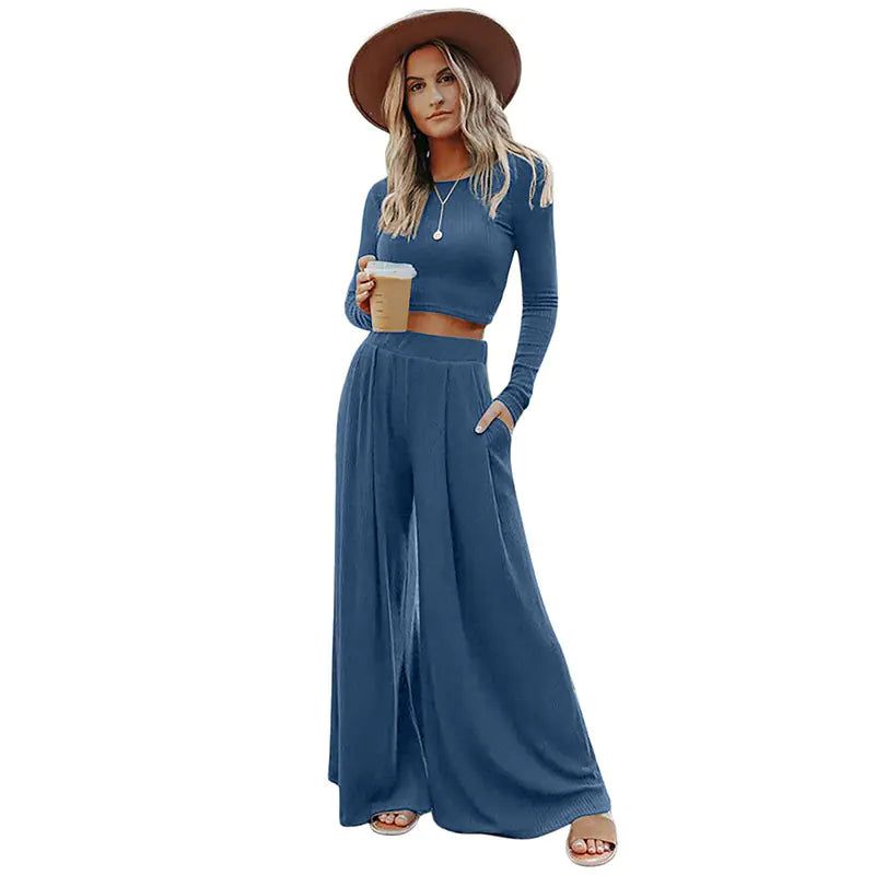 Fashion Vibe™ Chic Solid Color Casual Ensemble
