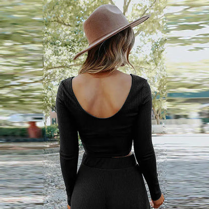 Fashion Vibe™ Chic Solid Color Casual Ensemble