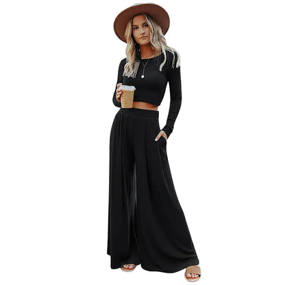 Fashion Vibe™ Chic Solid Color Casual Ensemble