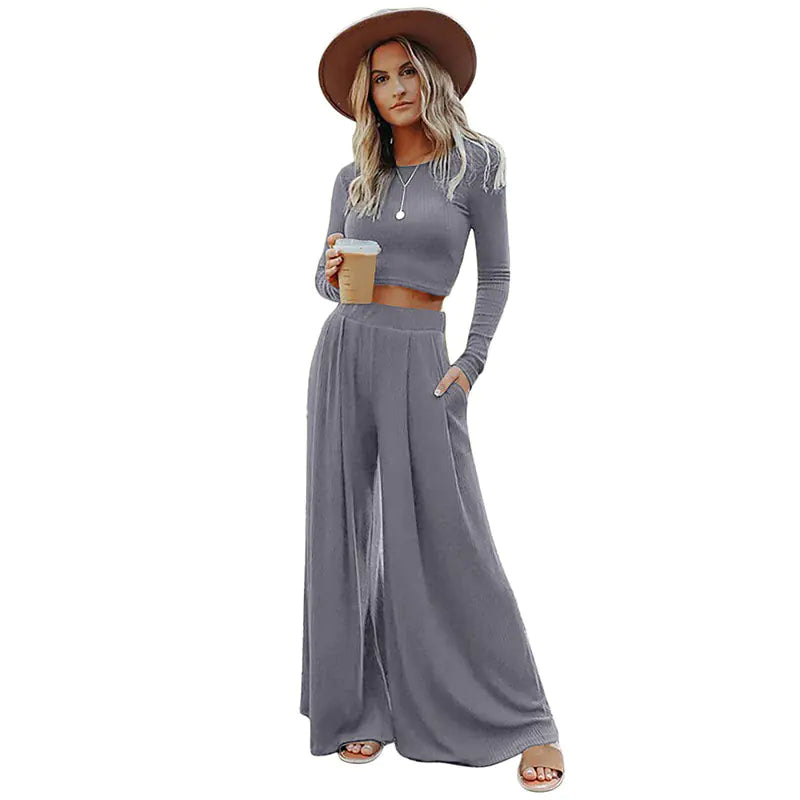 Fashion Vibe™ Chic Solid Color Casual Ensemble