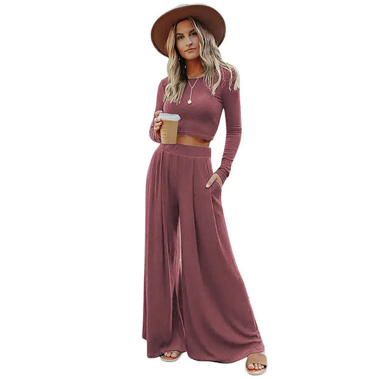 Fashion Vibe™ Chic Solid Color Casual Ensemble