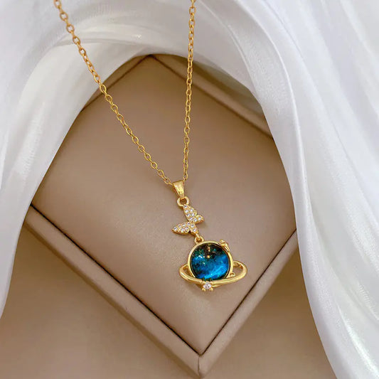 Fashion Vibe™ Women Chain – Planet Pendant Necklace